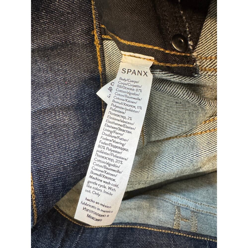 SPANX NWT Cuffed Straight Leg Denim Jeans Raw Indigo Size 3X Petite Plus Sized - Picture 11 of 12